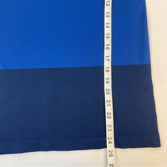 Athleta Flurry Colorblock Base Layer Long Sleeve Top Peacock Blue - Picture 5 of 9